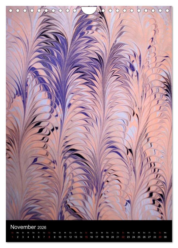 Weitere Ansicht: Ebru - Marmorieren auf Wasser (Wandkalender 2026 DIN A4 hoch), CALVENDO Monatskalender | Ebru Oezel, Calvendo