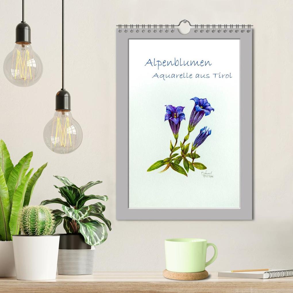 Weitere Ansicht: Alpenblumen Aquarelle aus Tirol (Wandkalender 2026 DIN A4 hoch), CALVENDO Monatskalender | Peter Überall, Calvendo
