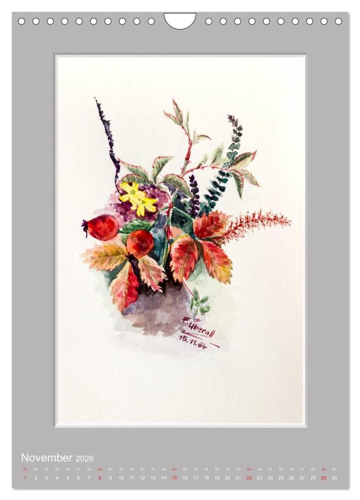 Weitere Ansicht: Alpenblumen Aquarelle aus Tirol (Wandkalender 2026 DIN A4 hoch), CALVENDO Monatskalender | Peter Überall, Calvendo