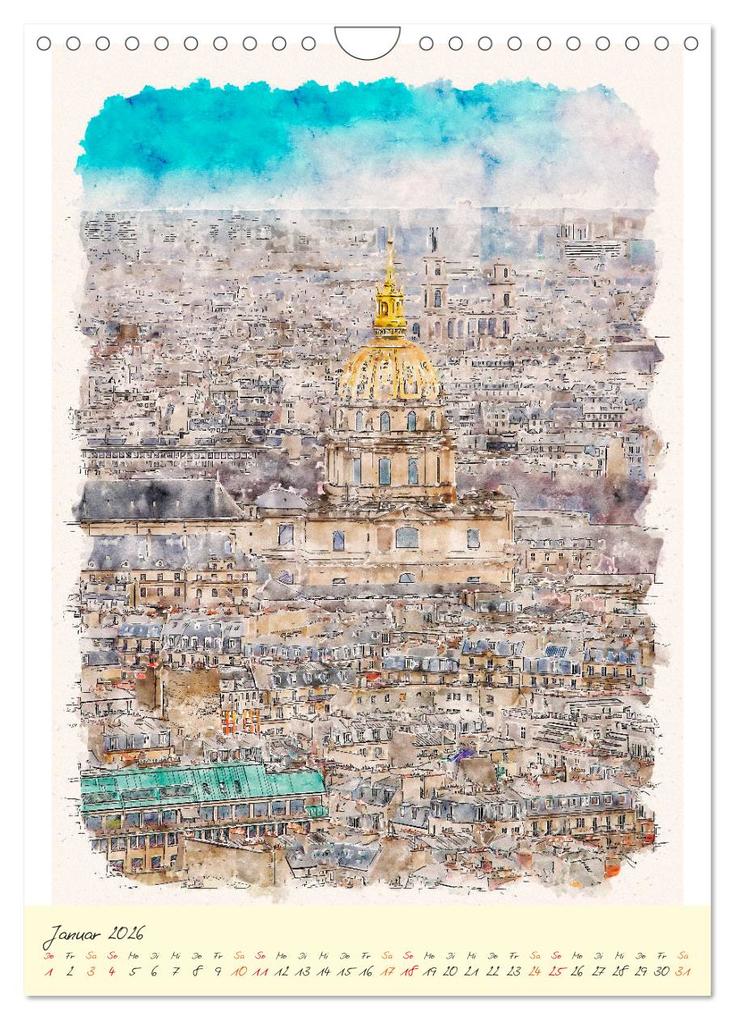 Weitere Ansicht: Paris - malerische Metropole (Wandkalender 2026 DIN A4 hoch), CALVENDO Monatskalender | Peter Roder, Calvendo