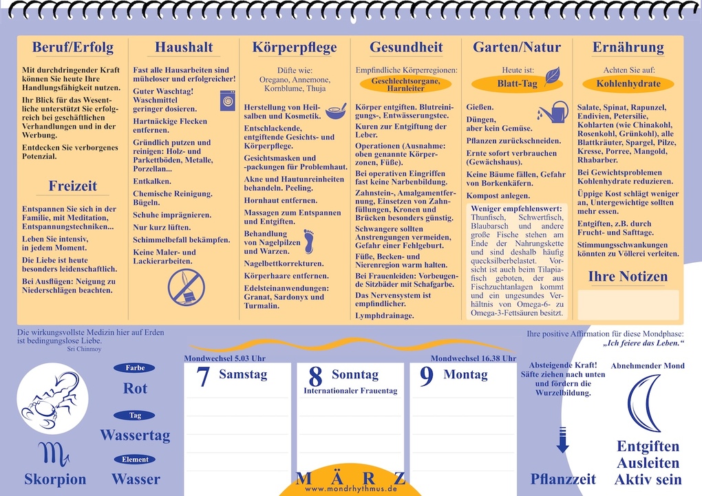 Weitere Ansicht: Mein Leben mit dem Mondrhythmus 2026 | Edith Stadig