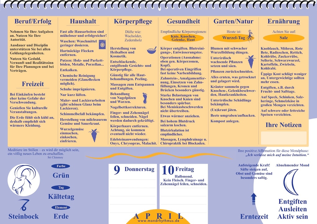 Weitere Ansicht: Mein Leben mit dem Mondrhythmus 2026 | Edith Stadig