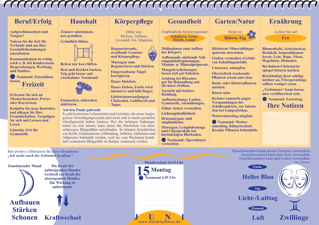 Weitere Ansicht: Mein Leben mit dem Mondrhythmus 2026 | Edith Stadig