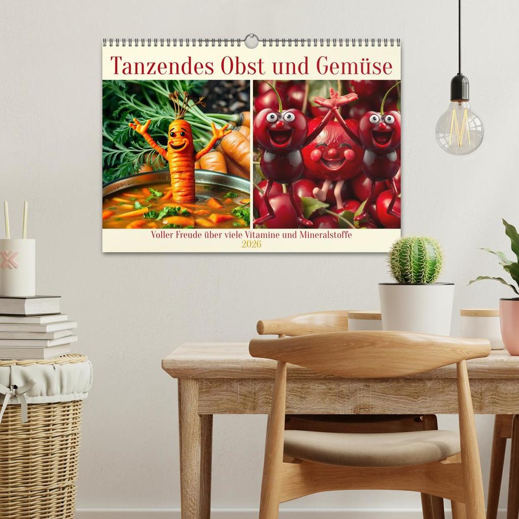 Weitere Ansicht: Tanzendes Obst und Gemüse (Wandkalender 2026 DIN A3 quer), CALVENDO Monatskalender | Claudia Kleemann, Calvendo