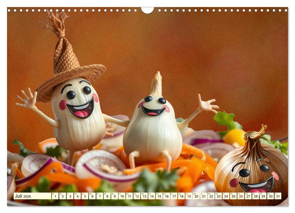 Weitere Ansicht: Tanzendes Obst und Gemüse (Wandkalender 2026 DIN A3 quer), CALVENDO Monatskalender | Claudia Kleemann, Calvendo