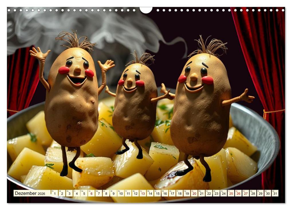 Weitere Ansicht: Tanzendes Obst und Gemüse (Wandkalender 2026 DIN A3 quer), CALVENDO Monatskalender | Claudia Kleemann, Calvendo