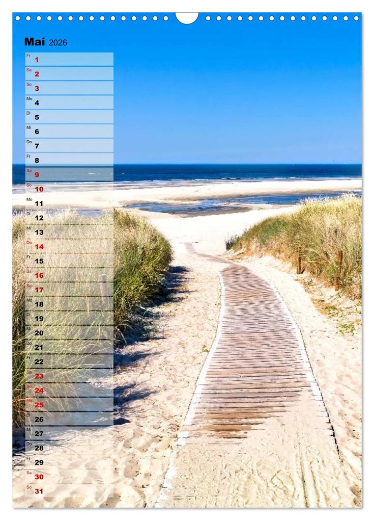 Weitere Ansicht: An der See Geburtstagsplaner (Wandkalender 2026 DIN A3 hoch), CALVENDO Monatskalender | Andrea Dreegmeyer, Calvendo