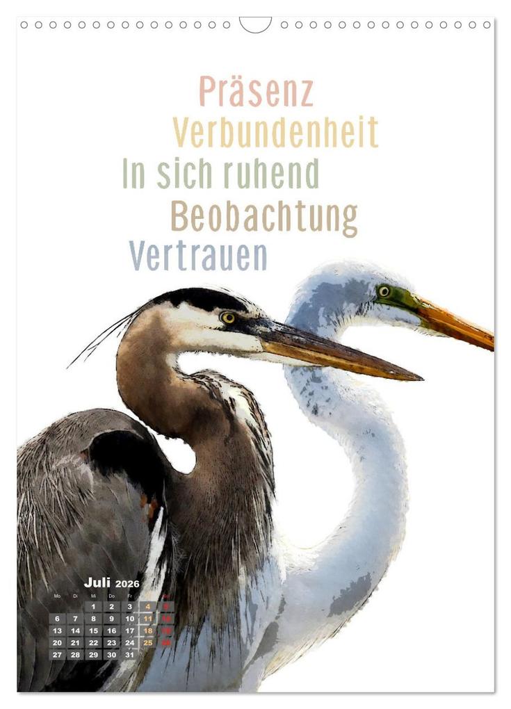 Weitere Ansicht: Welche spirituelle Bedeutung hat dieser Vogel? (Wandkalender 2026 DIN A3 hoch), CALVENDO Monatskalender | Astrid Ryzek - Rapunzel-Lounge, Calvendo