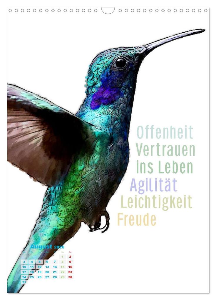 Weitere Ansicht: Welche spirituelle Bedeutung hat dieser Vogel? (Wandkalender 2026 DIN A3 hoch), CALVENDO Monatskalender | Astrid Ryzek - Rapunzel-Lounge, Calvendo