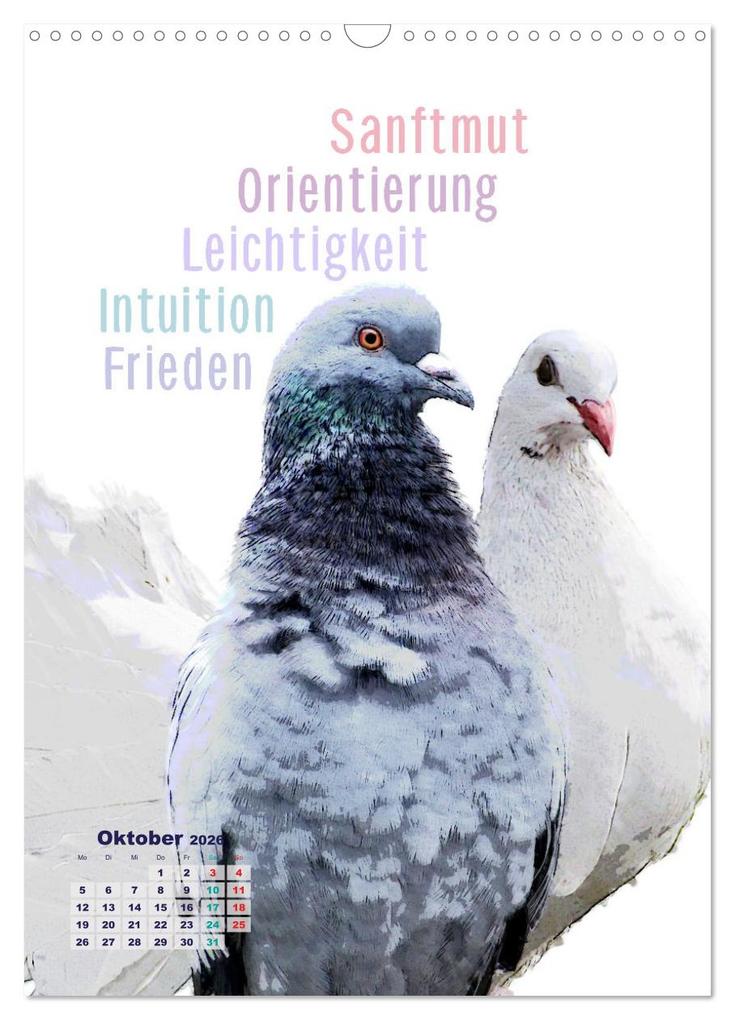 Weitere Ansicht: Welche spirituelle Bedeutung hat dieser Vogel? (Wandkalender 2026 DIN A3 hoch), CALVENDO Monatskalender | Astrid Ryzek - Rapunzel-Lounge, Calvendo