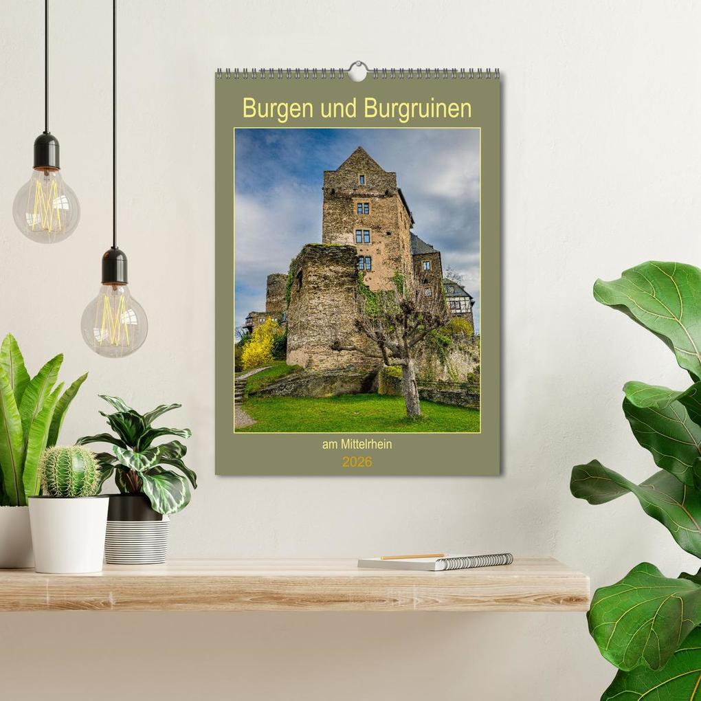 Weitere Ansicht: Burgen und Burgruinen am Mittelrhein (Wandkalender 2026 DIN A3 hoch), CALVENDO Monatskalender | Erhard Hess, Calvendo