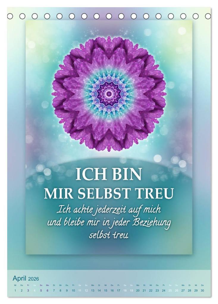 Weitere Ansicht: ICH BIN Licht und Liebe - Kalender (Tischkalender 2026 DIN A5 hoch), CALVENDO Monatskalender | Gaby Shayana Hoffmann, Calvendo