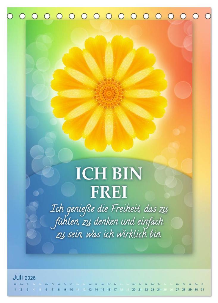 Weitere Ansicht: ICH BIN Licht und Liebe - Kalender (Tischkalender 2026 DIN A5 hoch), CALVENDO Monatskalender | Gaby Shayana Hoffmann, Calvendo