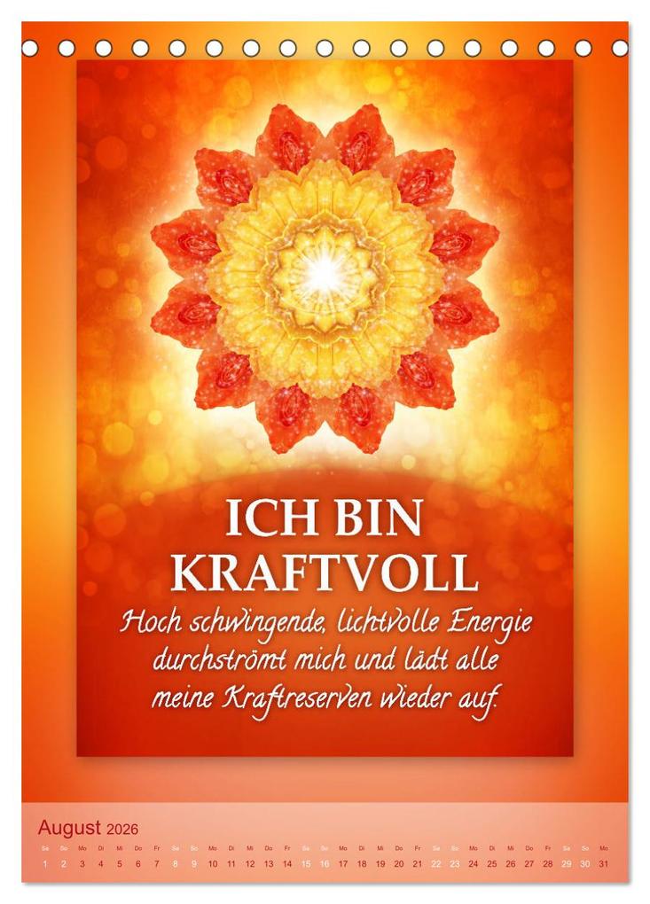 Weitere Ansicht: ICH BIN Licht und Liebe - Kalender (Tischkalender 2026 DIN A5 hoch), CALVENDO Monatskalender | Gaby Shayana Hoffmann, Calvendo