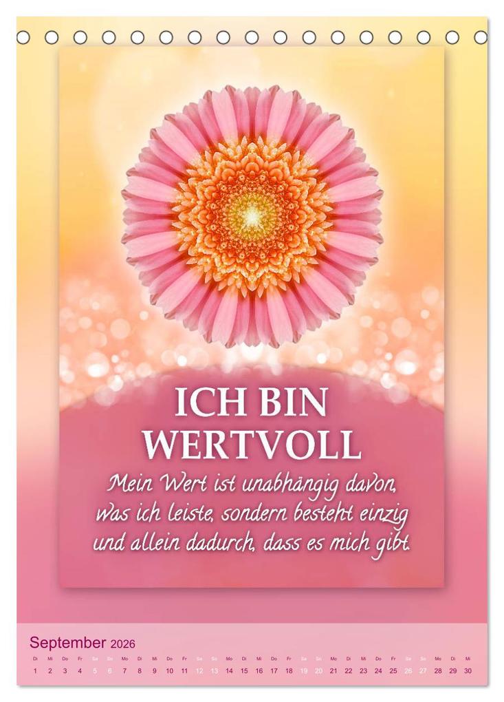 Weitere Ansicht: ICH BIN Licht und Liebe - Kalender (Tischkalender 2026 DIN A5 hoch), CALVENDO Monatskalender | Gaby Shayana Hoffmann, Calvendo