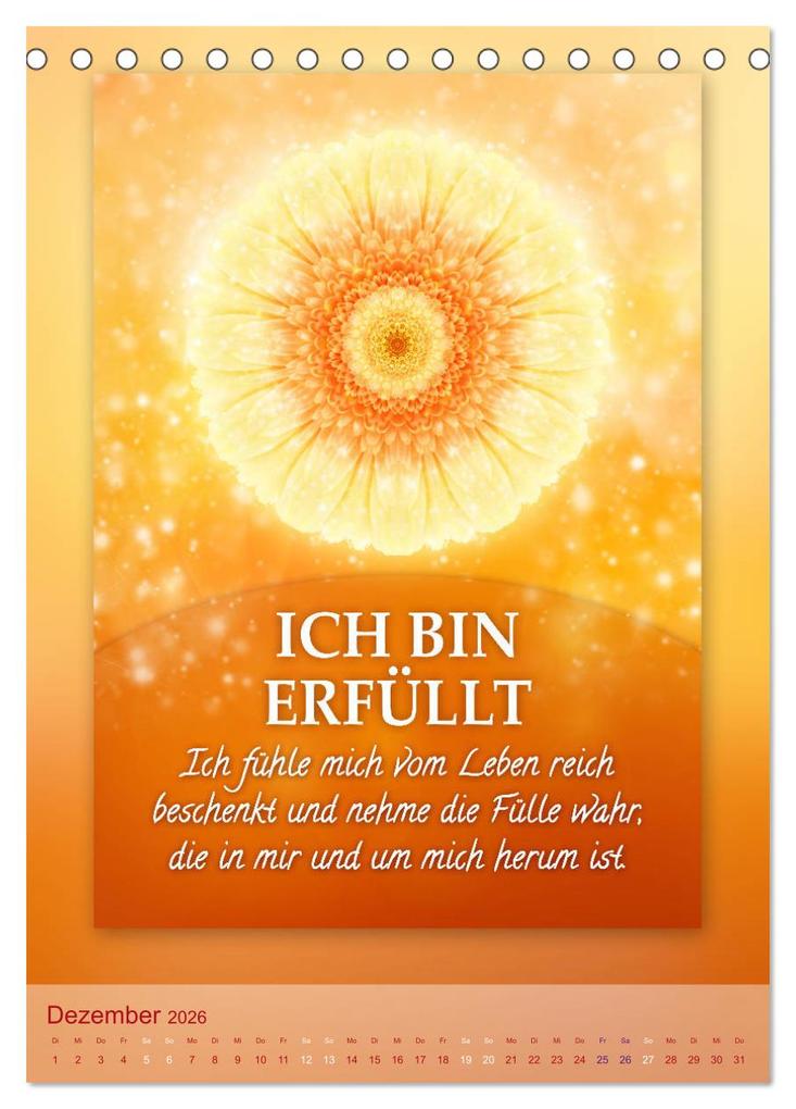 Weitere Ansicht: ICH BIN Licht und Liebe - Kalender (Tischkalender 2026 DIN A5 hoch), CALVENDO Monatskalender | Gaby Shayana Hoffmann, Calvendo