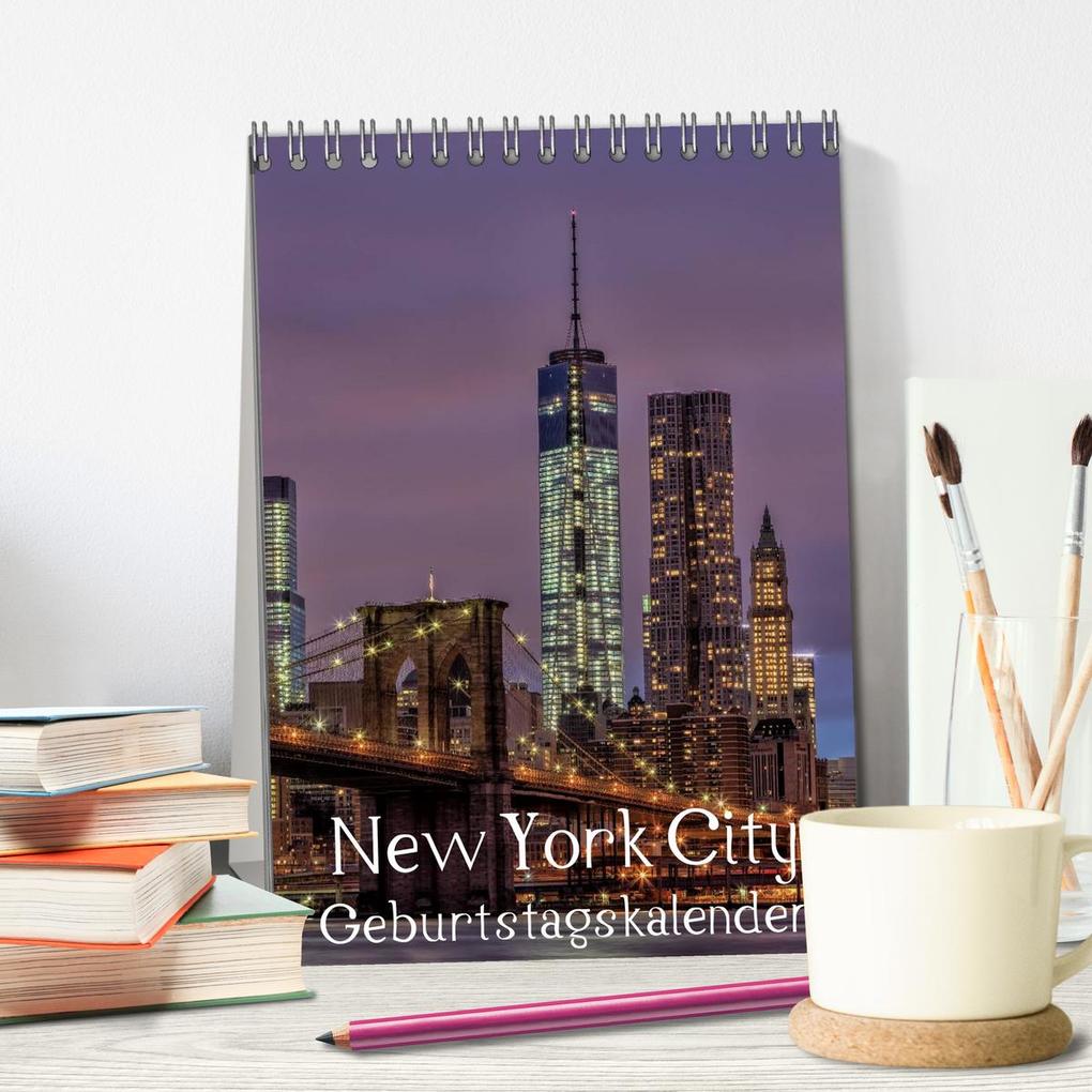 Weitere Ansicht: New York City Geburtstagskalender (Tischkalender 2026 DIN A5 hoch), CALVENDO Monatskalender | Thomas Klinder, Calvendo