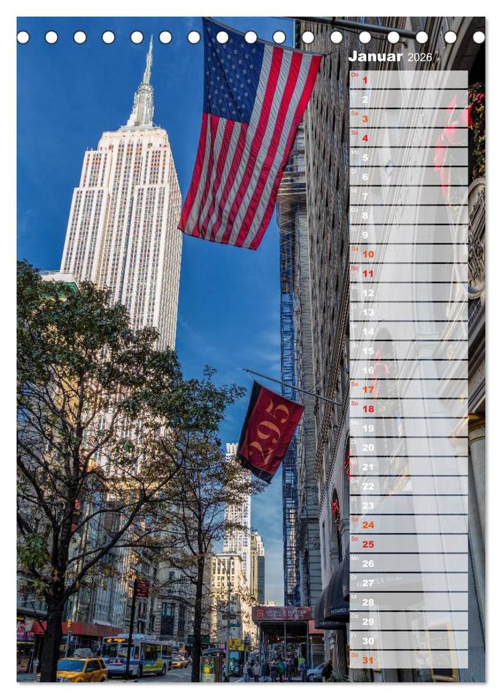 Weitere Ansicht: New York City Geburtstagskalender (Tischkalender 2026 DIN A5 hoch), CALVENDO Monatskalender | Thomas Klinder, Calvendo