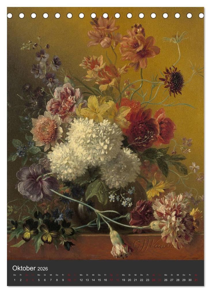 Weitere Ansicht: Blumenstücke 2026 (Tischkalender 2026 DIN A5 hoch), CALVENDO Monatskalender | ARTOTHEK - Bildagentur der Museen, Calvendo
