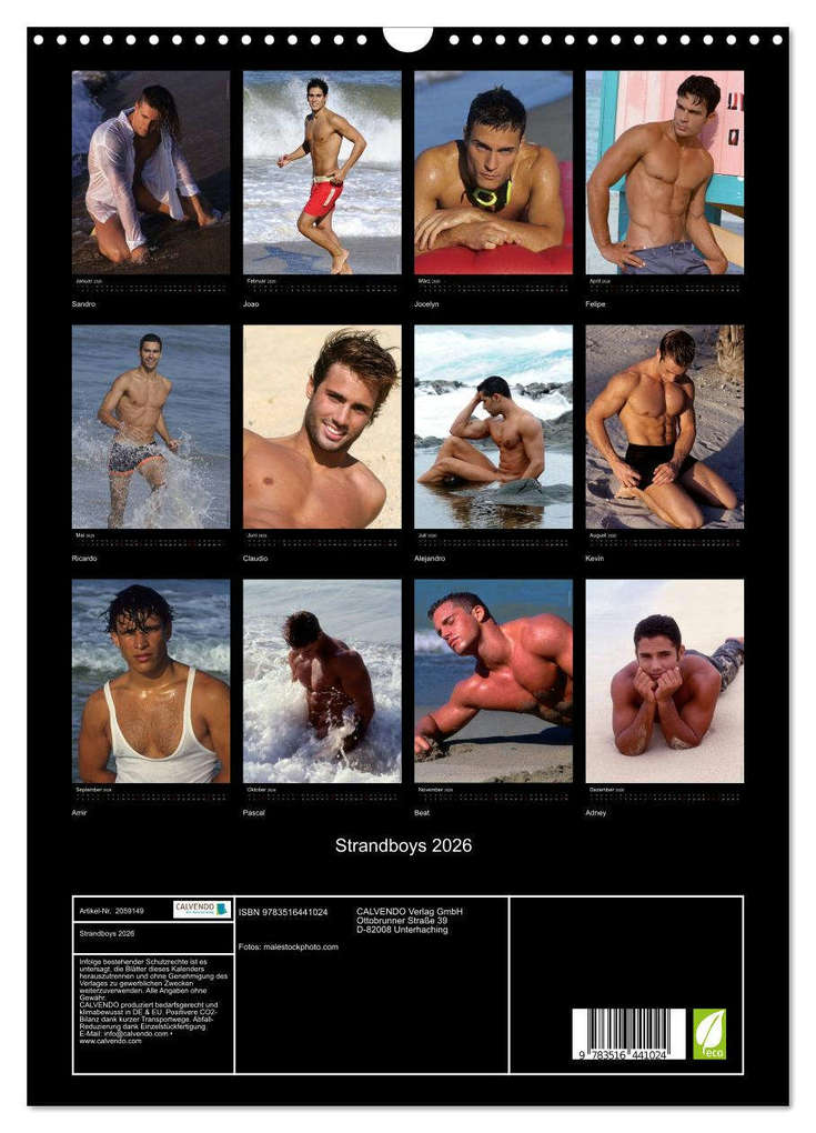 Weitere Ansicht: Strandboys 2026 (Wandkalender 2026 DIN A3 hoch), CALVENDO Monatskalender | Calvendo, Malestockphoto, malestockphoto malestockphoto