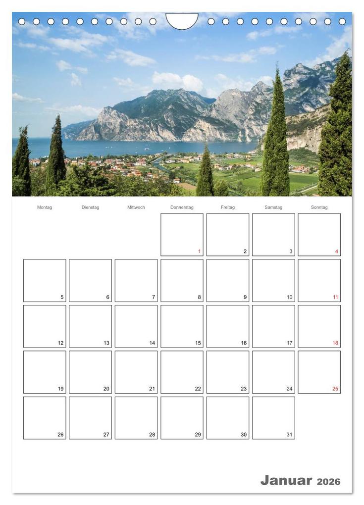 Weitere Ansicht: GARDASEE Terminplaner (Wandkalender 2026 DIN A4 hoch), CALVENDO Monatskalender | Calvendo, Melanie Viola