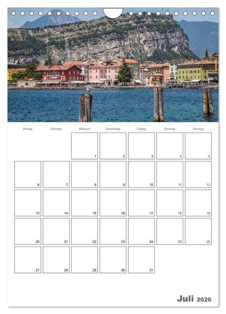 Weitere Ansicht: GARDASEE Terminplaner (Wandkalender 2026 DIN A4 hoch), CALVENDO Monatskalender | Calvendo, Melanie Viola
