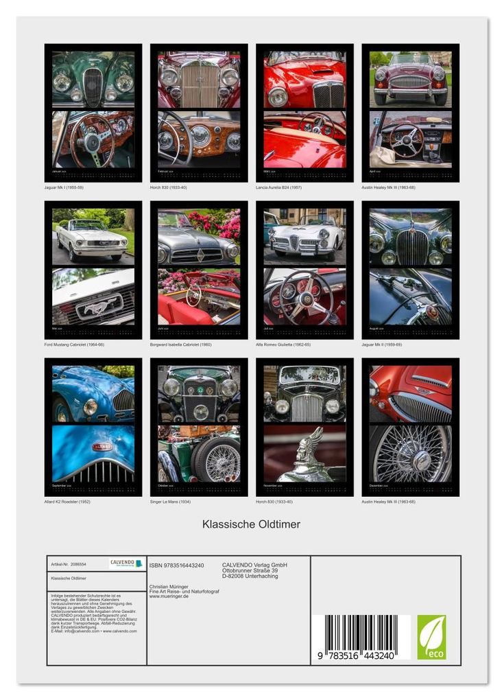 Weitere Ansicht: Klassische Oldtimer (Wandkalender 2026 DIN A4 hoch), CALVENDO Monatskalender | Calvendo, Christian Müringer