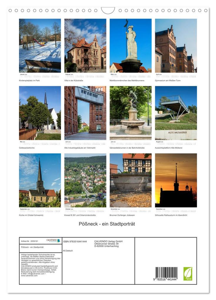 Weitere Ansicht: Pößneck - ein Stadtporträt (Wandkalender 2026 DIN A3 hoch), CALVENDO Monatskalender | Calvendo, M.Dietsch, M.Dietsch M.Dietsch