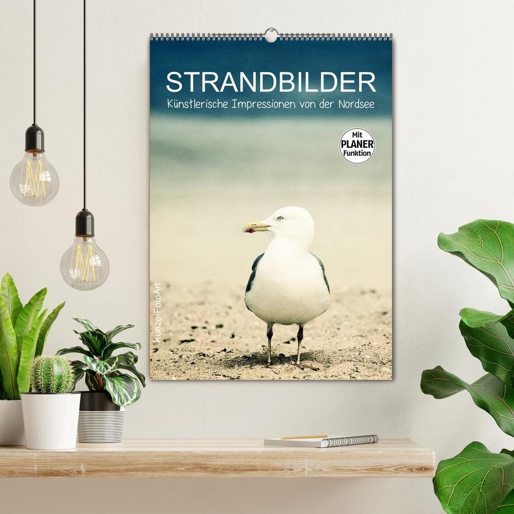 Weitere Ansicht: Strandbilder - Künstlerische Impressionen von der Nordsee (Wandkalender 2026 DIN A2 hoch), CALVENDO Monatskalender | Calvendo, Klaus Kunze
