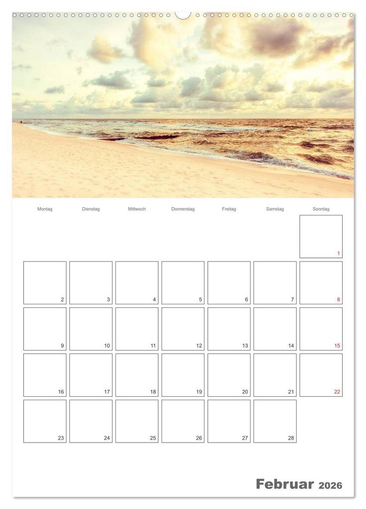 Weitere Ansicht: Strandbilder - Künstlerische Impressionen von der Nordsee (Wandkalender 2026 DIN A2 hoch), CALVENDO Monatskalender | Calvendo, Klaus Kunze