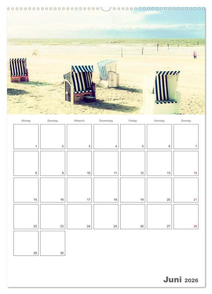 Weitere Ansicht: Strandbilder - Künstlerische Impressionen von der Nordsee (Wandkalender 2026 DIN A2 hoch), CALVENDO Monatskalender | Calvendo, Klaus Kunze