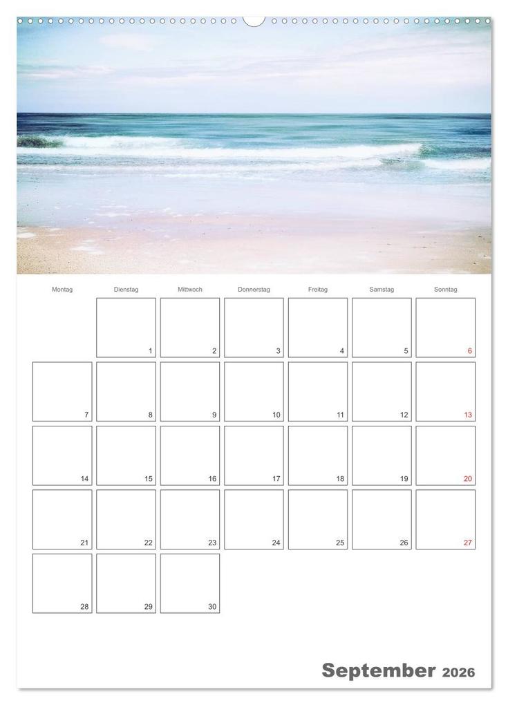 Weitere Ansicht: Strandbilder - Künstlerische Impressionen von der Nordsee (Wandkalender 2026 DIN A2 hoch), CALVENDO Monatskalender | Calvendo, Klaus Kunze