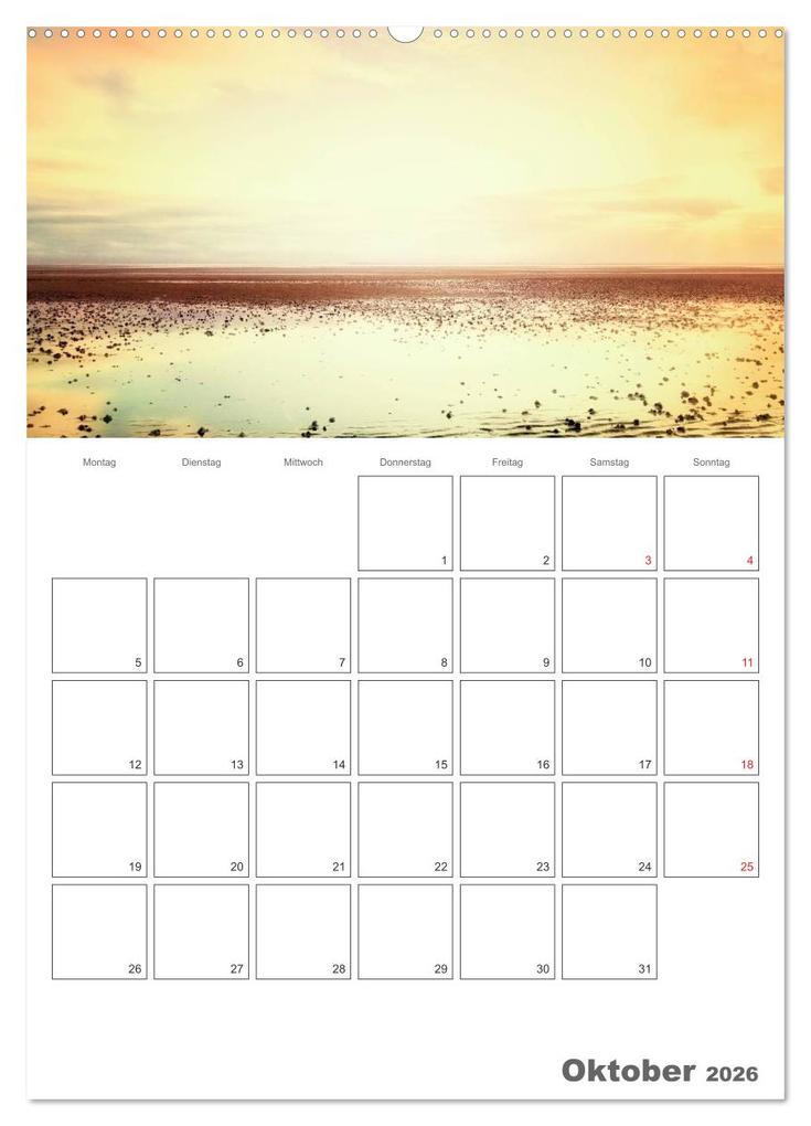 Weitere Ansicht: Strandbilder - Künstlerische Impressionen von der Nordsee (Wandkalender 2026 DIN A2 hoch), CALVENDO Monatskalender | Calvendo, Klaus Kunze