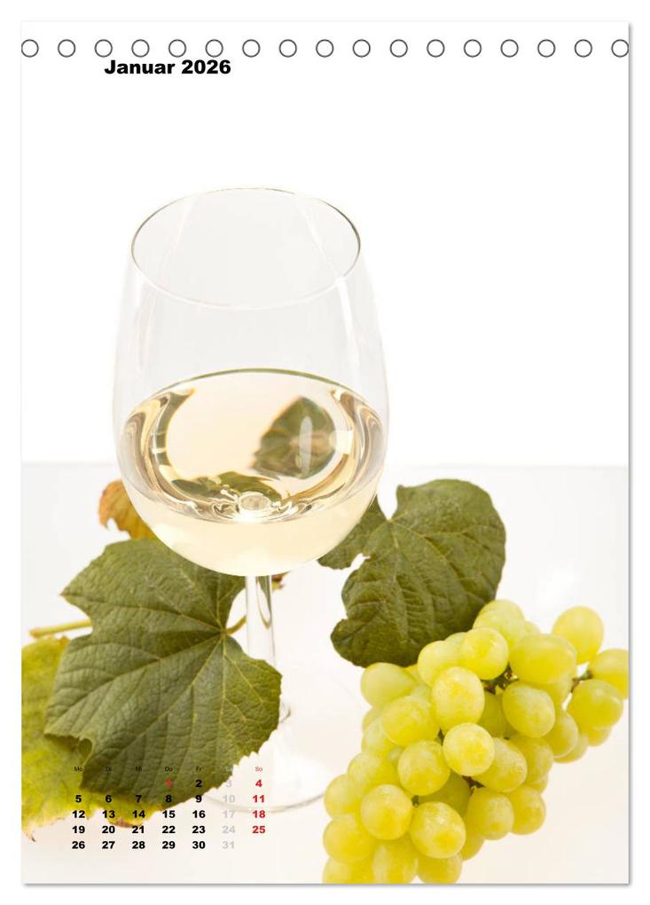 Weitere Ansicht: WeinTrauben 2026 (Tischkalender 2026 DIN A5 hoch), CALVENDO Monatskalender | Calvendo, Wolfgang Steiner
