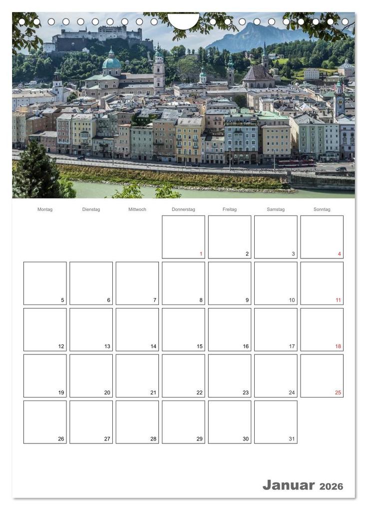 Weitere Ansicht: Bezauberndes SALZBURG / Terminplaner (Wandkalender 2026 DIN A4 hoch), CALVENDO Monatskalender | Calvendo, Melanie Viola