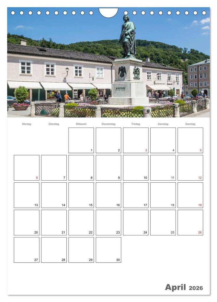 Weitere Ansicht: Bezauberndes SALZBURG / Terminplaner (Wandkalender 2026 DIN A4 hoch), CALVENDO Monatskalender | Calvendo, Melanie Viola