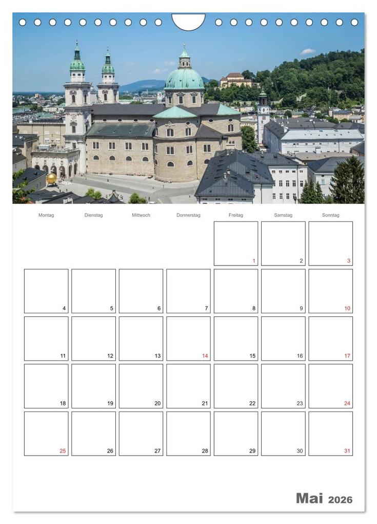 Weitere Ansicht: Bezauberndes SALZBURG / Terminplaner (Wandkalender 2026 DIN A4 hoch), CALVENDO Monatskalender | Calvendo, Melanie Viola