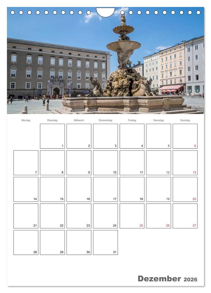 Weitere Ansicht: Bezauberndes SALZBURG / Terminplaner (Wandkalender 2026 DIN A4 hoch), CALVENDO Monatskalender | Calvendo, Melanie Viola