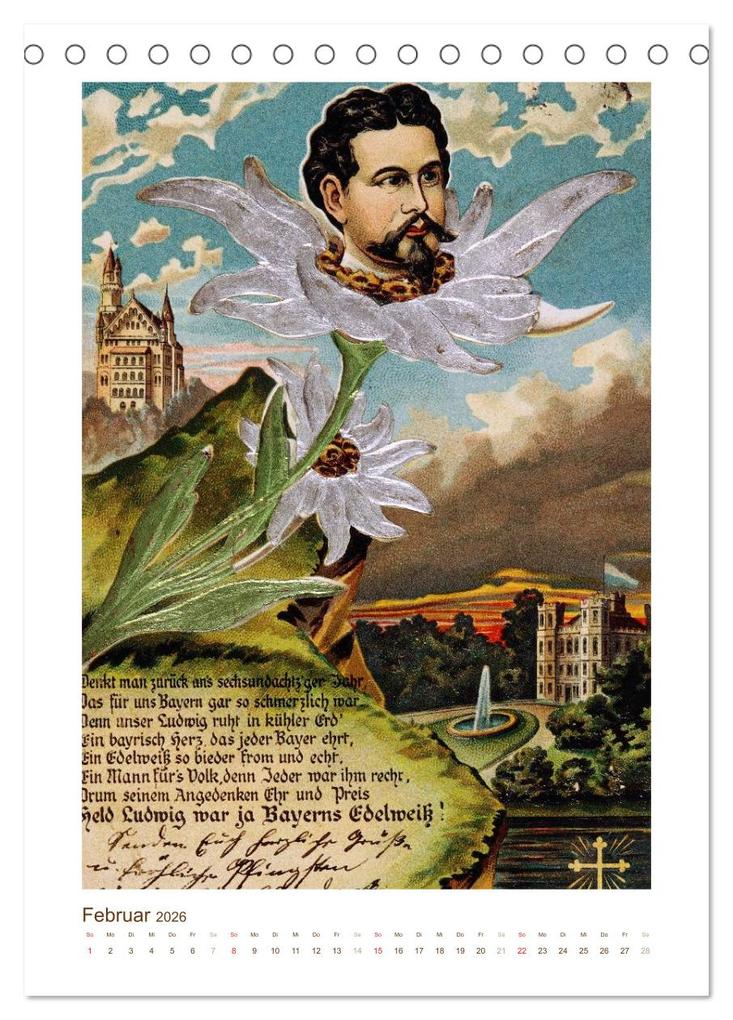 Weitere Ansicht: Ludwig II. von Bayern: Historische Illustrationen und Stiche (Tischkalender 2026 DIN A5 hoch), CALVENDO Monatskalender | Calvendo, CALVENDO CALVENDO