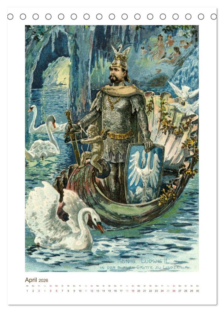 Weitere Ansicht: Ludwig II. von Bayern: Historische Illustrationen und Stiche (Tischkalender 2026 DIN A5 hoch), CALVENDO Monatskalender | Calvendo, CALVENDO CALVENDO