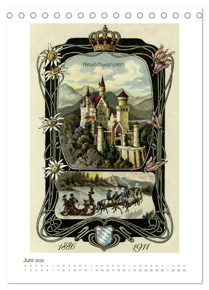 Weitere Ansicht: Ludwig II. von Bayern: Historische Illustrationen und Stiche (Tischkalender 2026 DIN A5 hoch), CALVENDO Monatskalender | Calvendo, CALVENDO CALVENDO