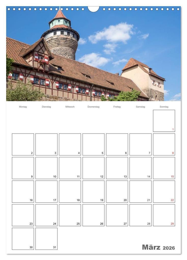 Weitere Ansicht: NÜRNBERG Bezauberndes Altstadtherz / Terminplaner (Wandkalender 2026 DIN A3 hoch), CALVENDO Monatskalender | Calvendo, Melanie Viola