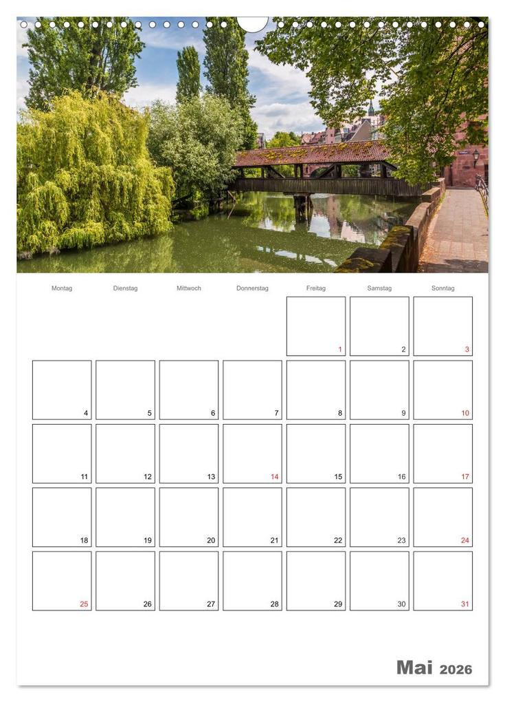 Weitere Ansicht: NÜRNBERG Bezauberndes Altstadtherz / Terminplaner (Wandkalender 2026 DIN A3 hoch), CALVENDO Monatskalender | Calvendo, Melanie Viola