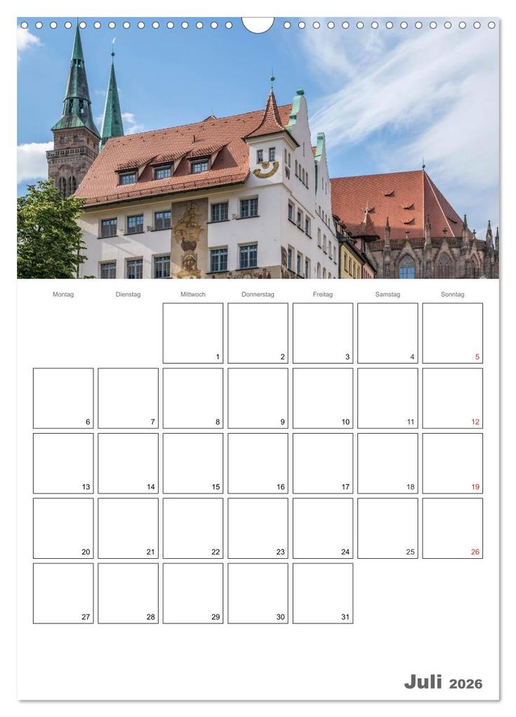 Weitere Ansicht: NÜRNBERG Bezauberndes Altstadtherz / Terminplaner (Wandkalender 2026 DIN A3 hoch), CALVENDO Monatskalender | Calvendo, Melanie Viola