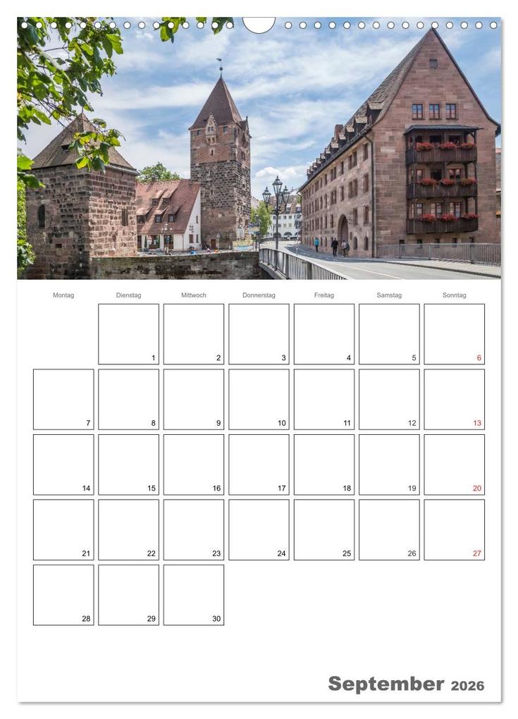 Weitere Ansicht: NÜRNBERG Bezauberndes Altstadtherz / Terminplaner (Wandkalender 2026 DIN A3 hoch), CALVENDO Monatskalender | Calvendo, Melanie Viola