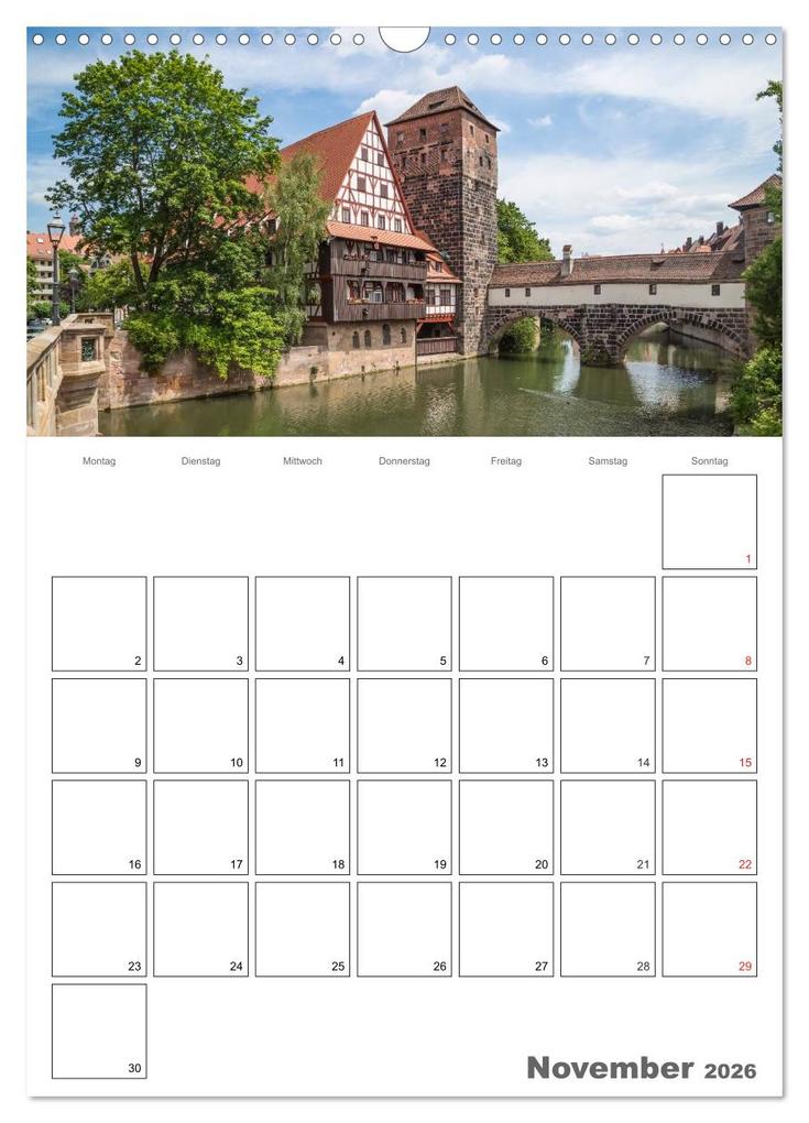 Weitere Ansicht: NÜRNBERG Bezauberndes Altstadtherz / Terminplaner (Wandkalender 2026 DIN A3 hoch), CALVENDO Monatskalender | Calvendo, Melanie Viola