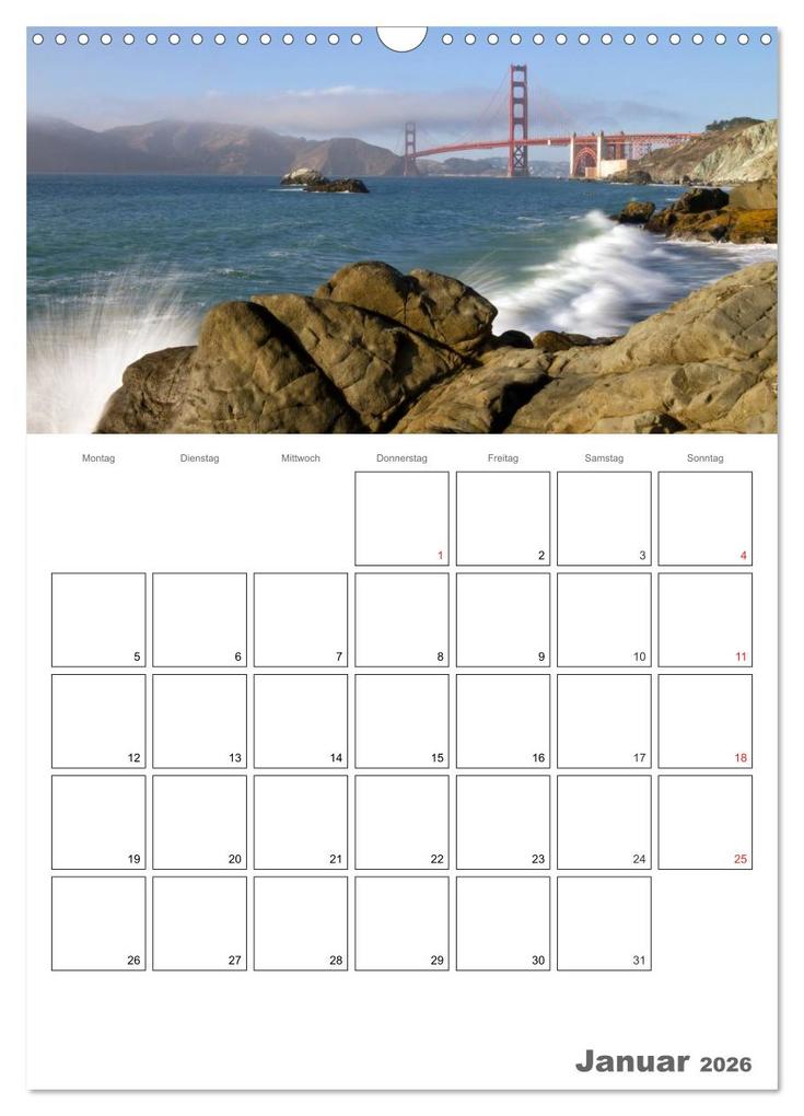 Weitere Ansicht: SAN FRANCISCO Terminplaner (Wandkalender 2026 DIN A3 hoch), CALVENDO Monatskalender | Calvendo, Melanie Viola