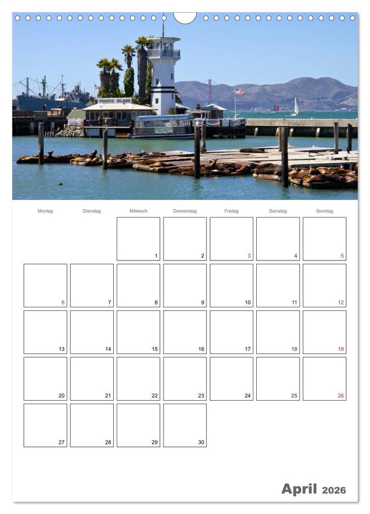Weitere Ansicht: SAN FRANCISCO Terminplaner (Wandkalender 2026 DIN A3 hoch), CALVENDO Monatskalender | Calvendo, Melanie Viola