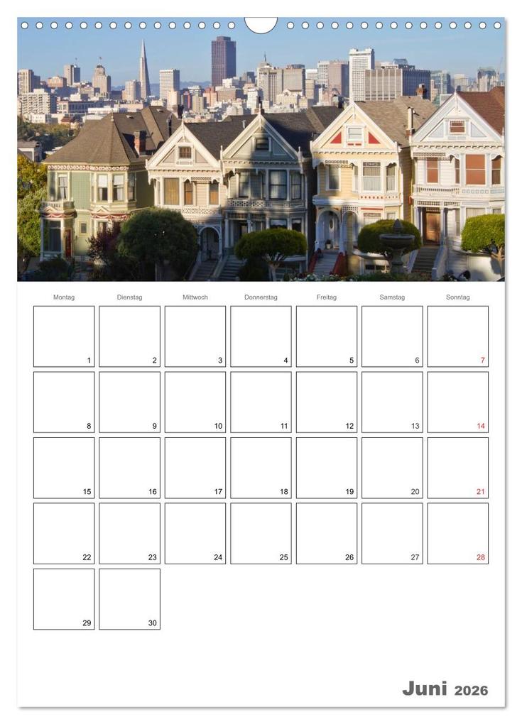 Weitere Ansicht: SAN FRANCISCO Terminplaner (Wandkalender 2026 DIN A3 hoch), CALVENDO Monatskalender | Calvendo, Melanie Viola