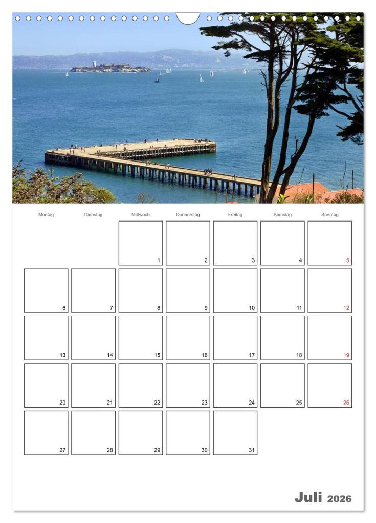 Weitere Ansicht: SAN FRANCISCO Terminplaner (Wandkalender 2026 DIN A3 hoch), CALVENDO Monatskalender | Calvendo, Melanie Viola